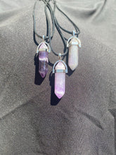 Load image into Gallery viewer, Amethyst Crystal Necklace (16 inch chain)