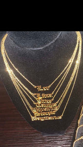 Gold Zodiac Necklaces with 18in chain